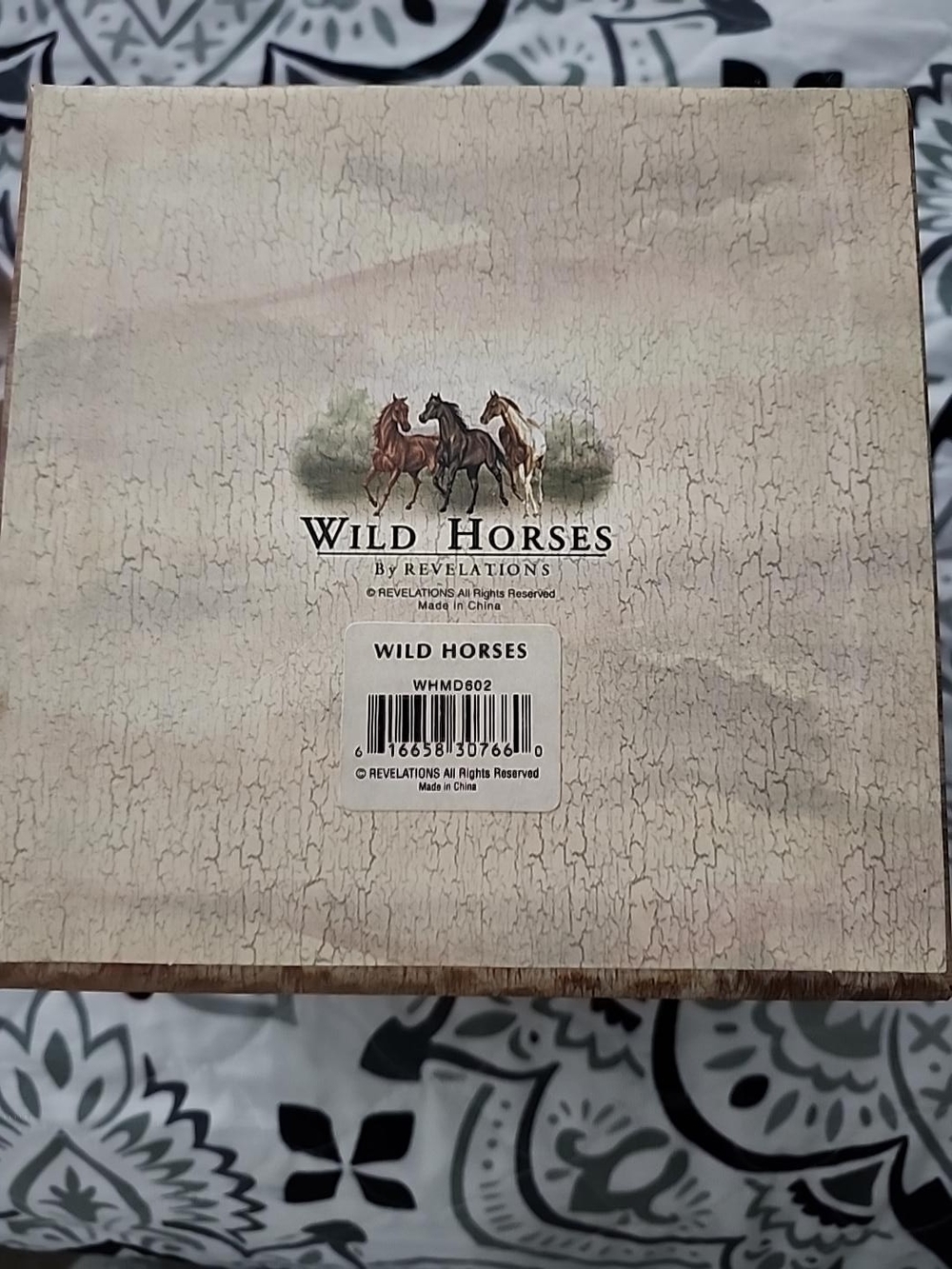 Jewelry Box- Decorative "Wild Horses"  - Beige - Picture 4 of 6
